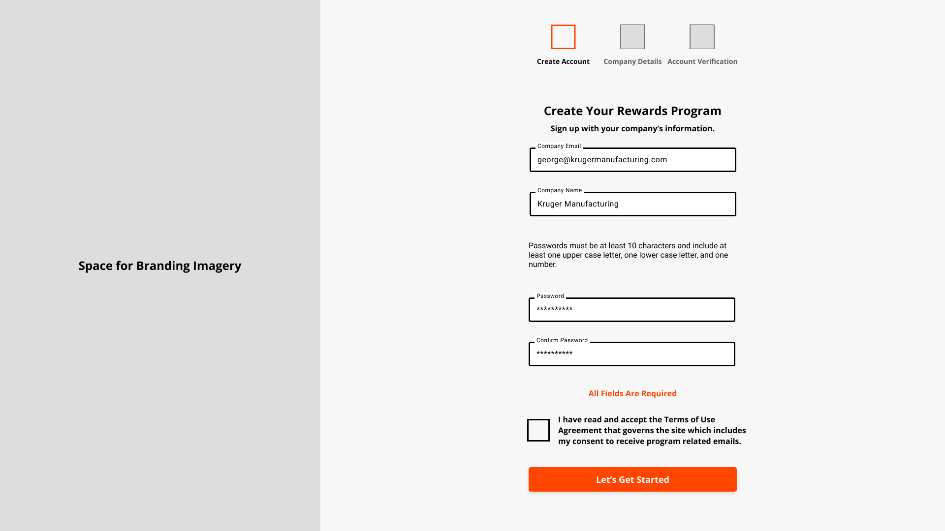 Enrollment Step 1 UI Mockup Thumbnail